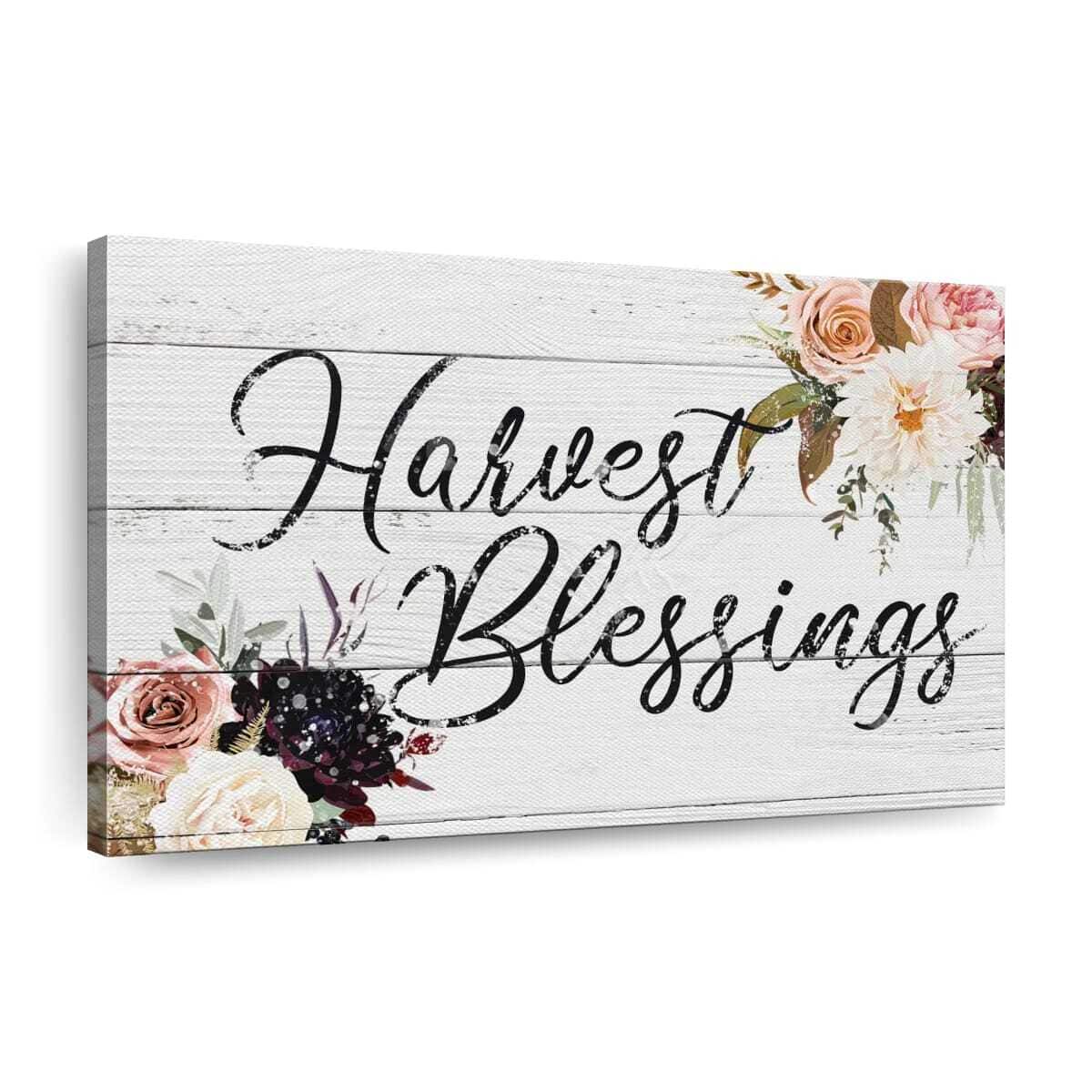 Christian Canvas Wall Art Harvest Blessings