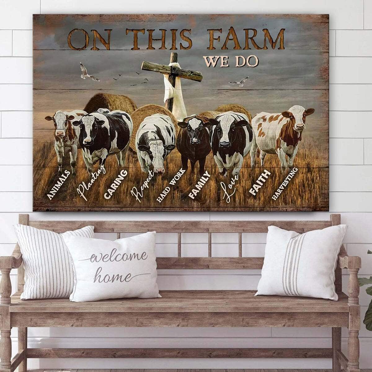 Christian Canvas Wall Art On This Farm We Do Christian Canvas Wall Art On This Farm We Do