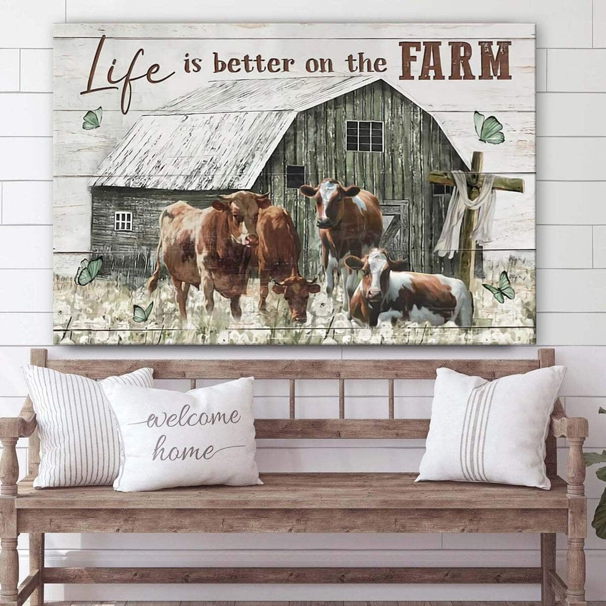 Christian Canvas Wall Art Life Is Better On The Farm Christian Canvas Wall Art Life Is Better On The Farm