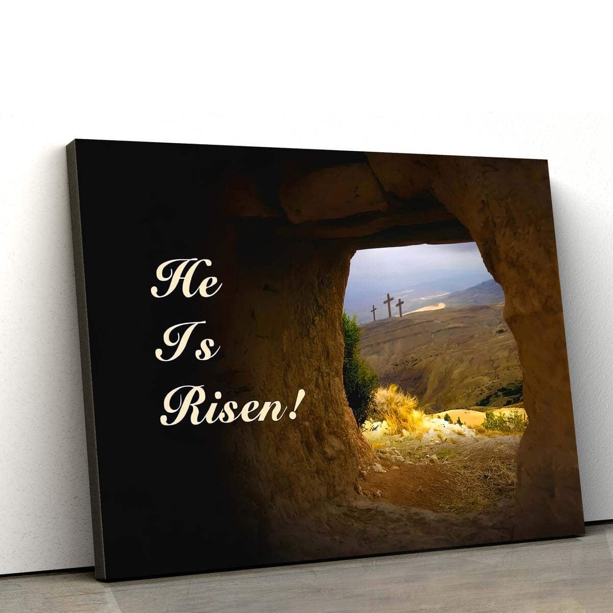Christian Canvas Wall Art He Is Risen Easter Sunday Christian Canvas Wall Art He Is Risen Easter Sunday