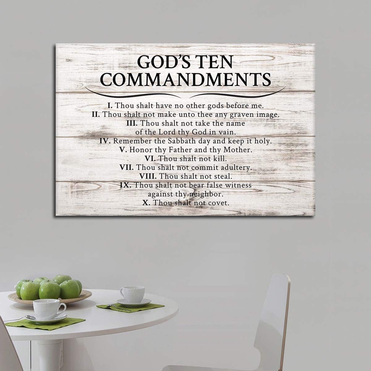 Christian God's Ten Commandments Canvas Wall Art Thou Shalt Not Steal Christian God's Ten Commandments Canvas Wall Art Thou Shalt Not Steal