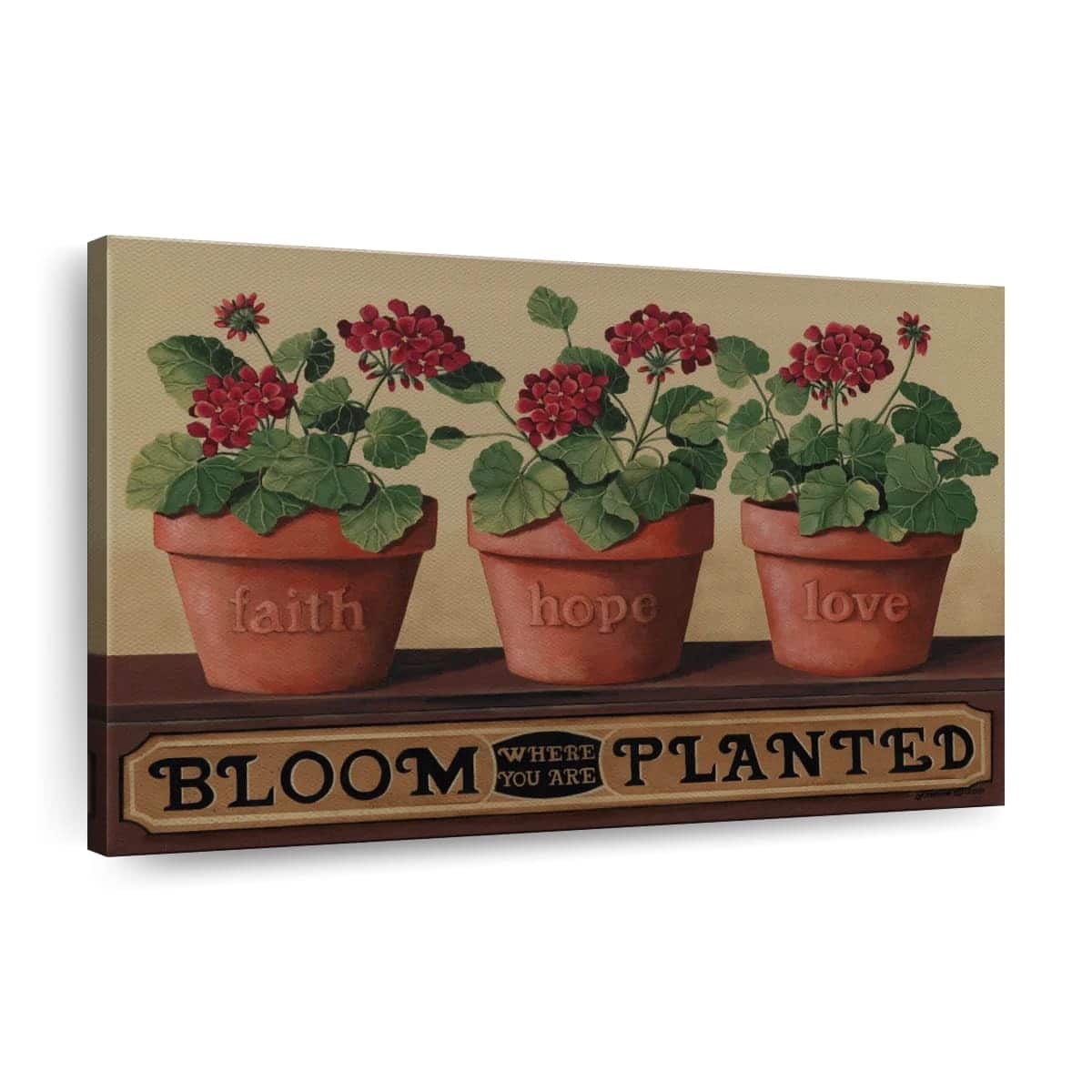 Christian Canvas Wall Art Faith Hope Love Bloom Planted Christian Canvas Wall Art Faith Hope Love Bloom Planted