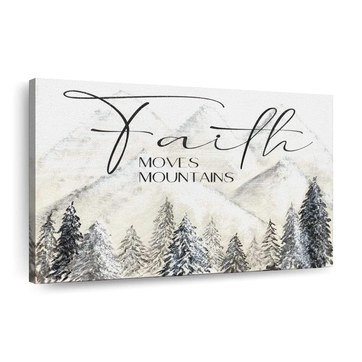 Christian Canvas Wall Art Faith Moves Mountains Christian Canvas Wall Art Faith Moves Mountains