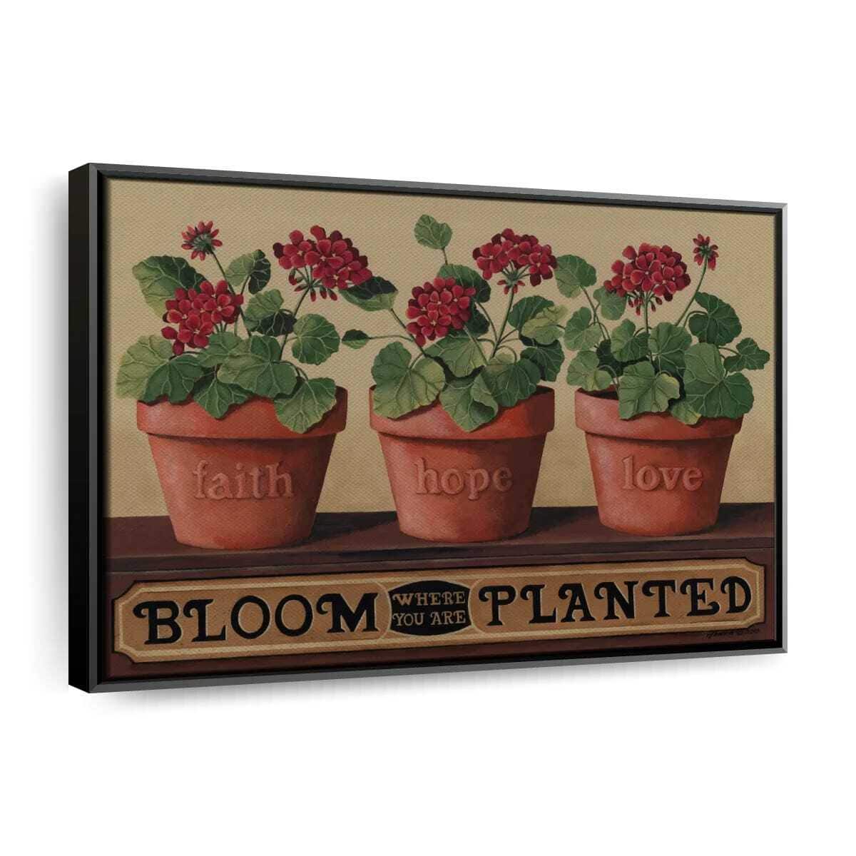 Christian Canvas Wall Art Faith Hope Love Bloom Planted Christian Canvas Wall Art Faith Hope Love Bloom Planted