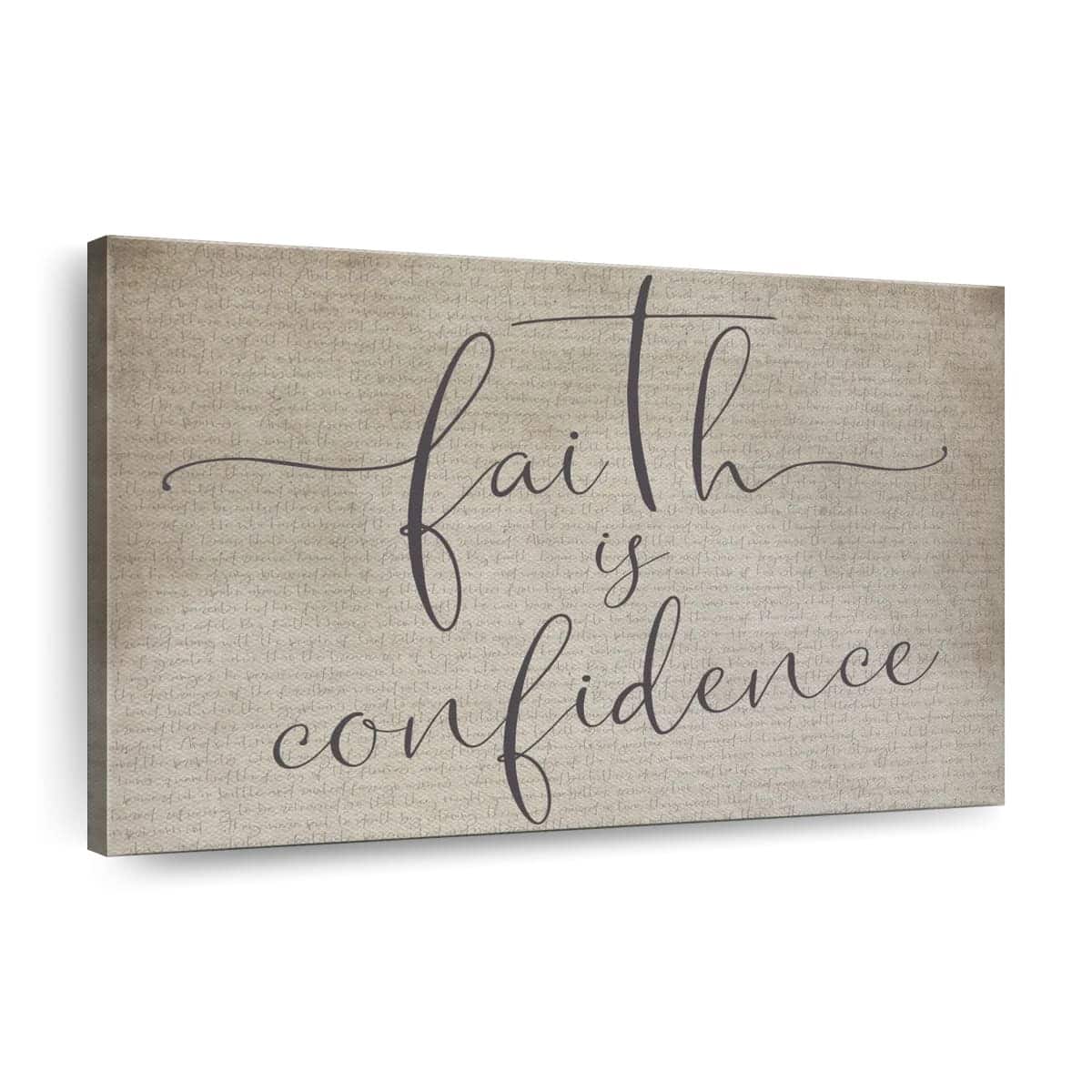 Christian Canvas Wall Art Faith Is Confidence Christian Canvas Wall Art Faith Is Confidence