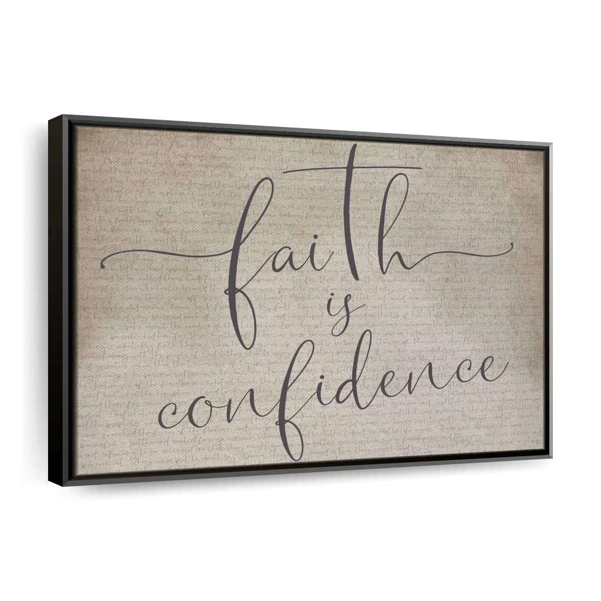 Christian Canvas Wall Art Faith Is Confidence Christian Canvas Wall Art Faith Is Confidence