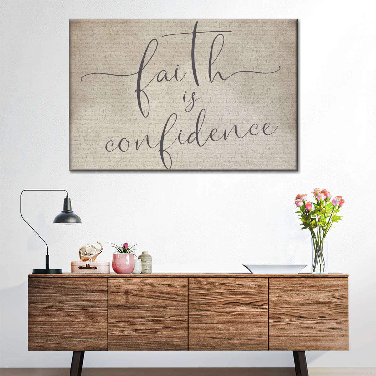Christian Canvas Wall Art Faith Is Confidence Christian Canvas Wall Art Faith Is Confidence