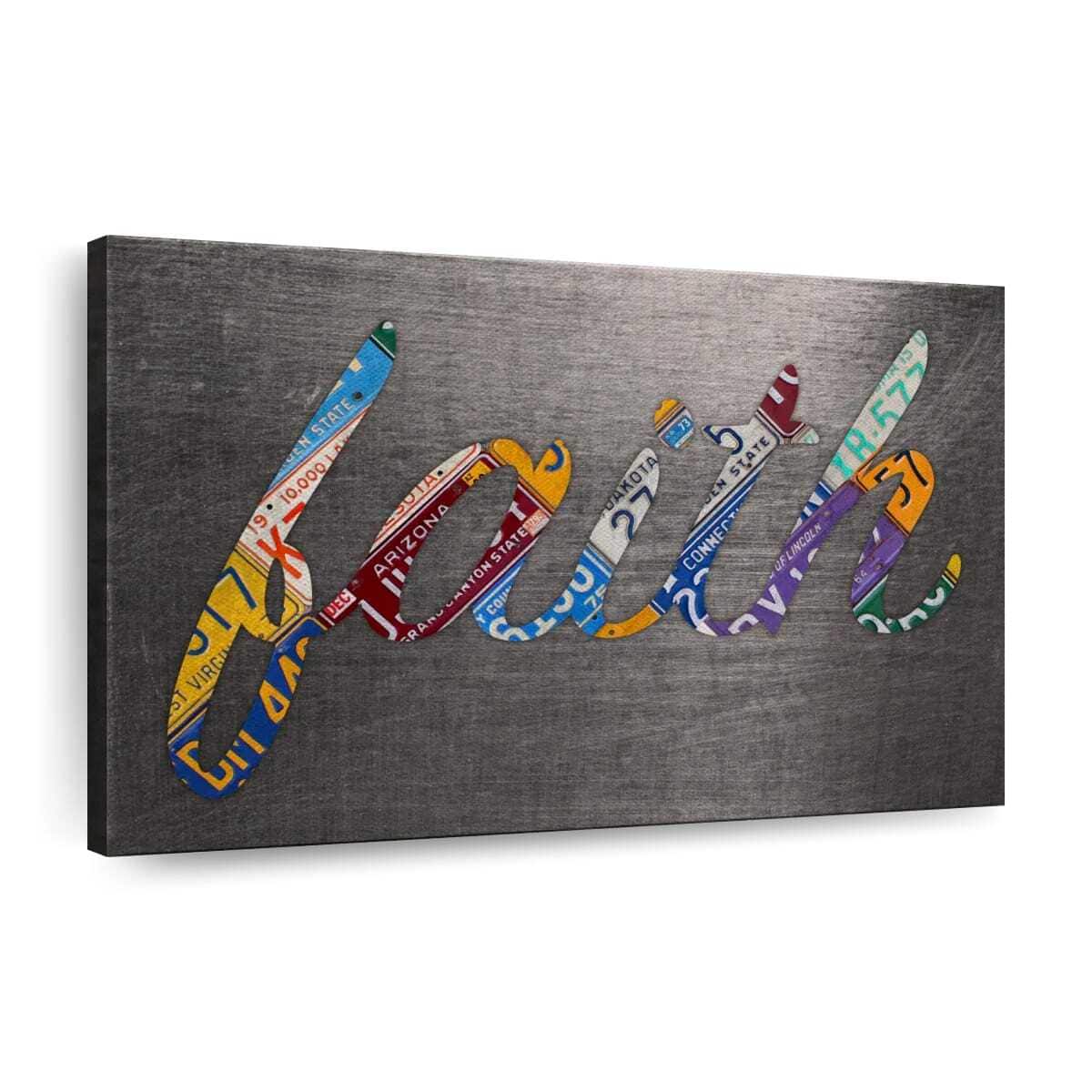 Christian Canvas Wall Art Faith Sign Metal Christian Canvas Wall Art Faith Sign Metal