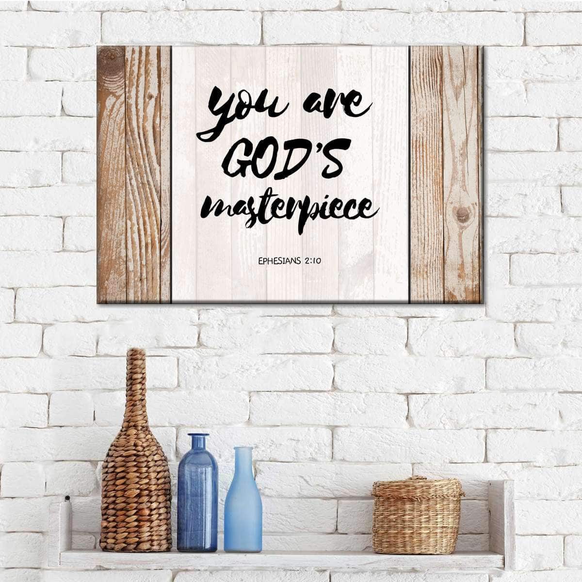 Christian Canvas Wall Art You Are God's Masterpiece Christian Canvas Wall Art You Are God's Masterpiece