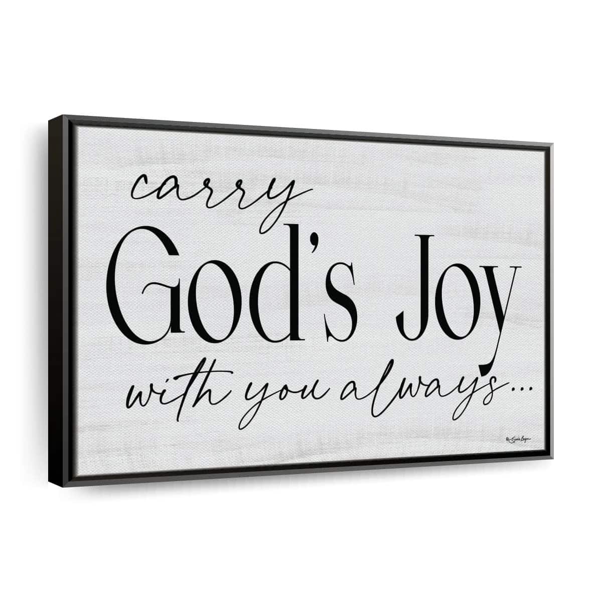 Christian Canvas Wall Art Carry God's Joy With You Always Christian Canvas Wall Art Carry God's Joy With You Always
