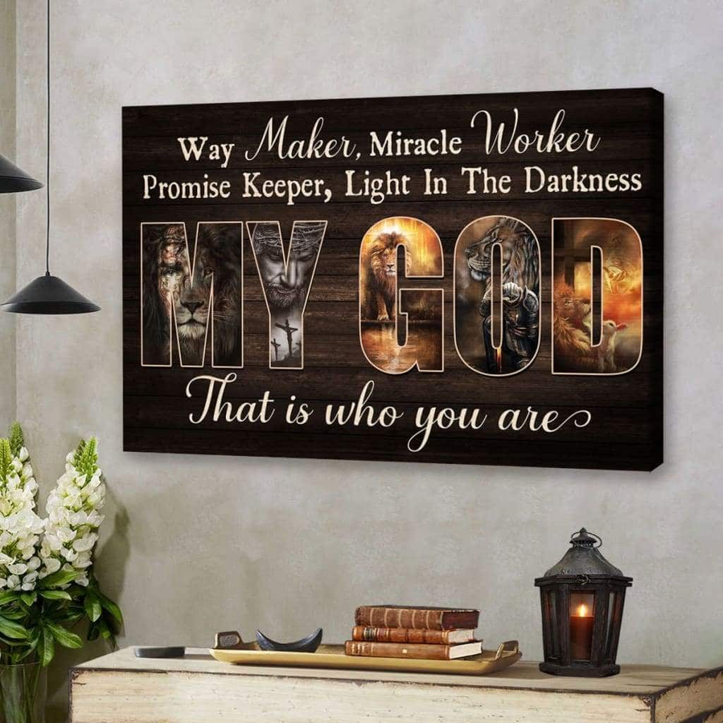 Christian Canvas Wall Art Way Maker Miracle Worker Jesus Lion Of Judah Christian Canvas Wall Art Way Maker Miracle Worker Jesus Lion Of Judah