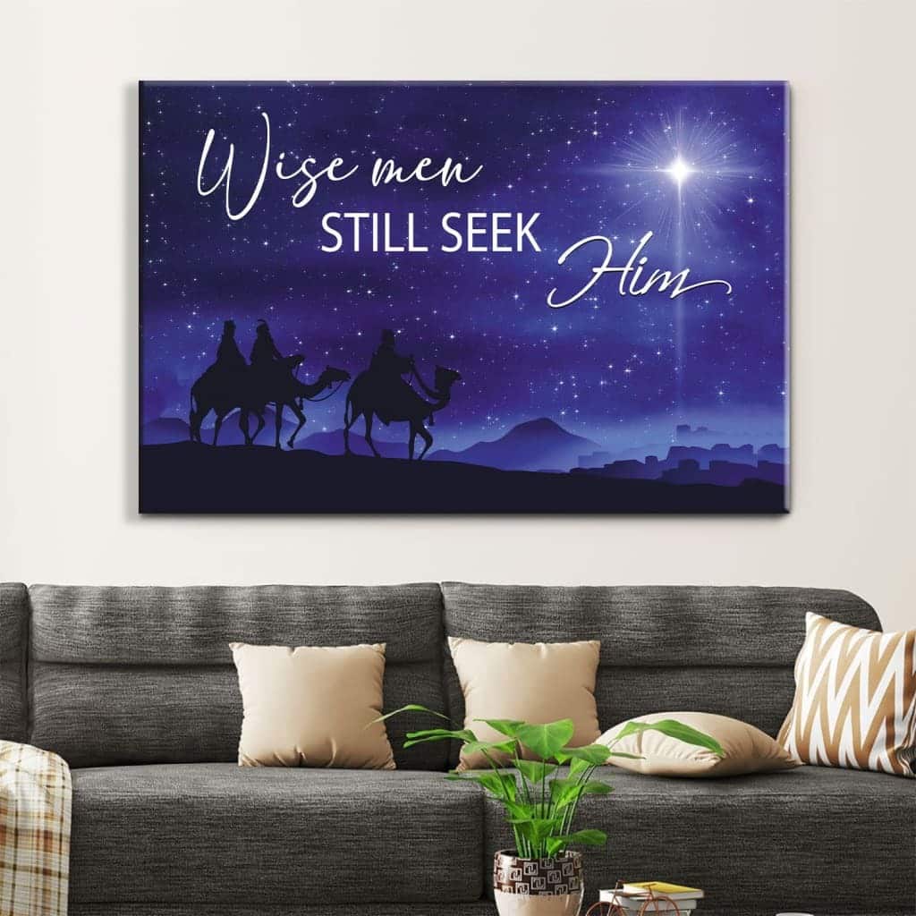 Christmas Christian Canvas Wall Art Wise Men Still Seek Him Christmas Christian Canvas Wall Art Wise Men Still Seek Him