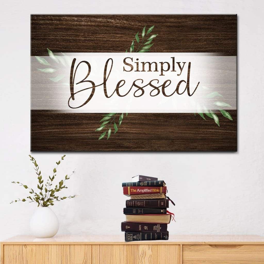 Christian Simply Blessed Canvas Wall Art Christian Simply Blessed Canvas Wall Art