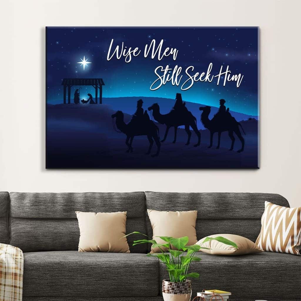 Christian Christmas Canvas Wall Art Wise Men Still Seek Him Christian Christmas Canvas Wall Art Wise Men Still Seek Him