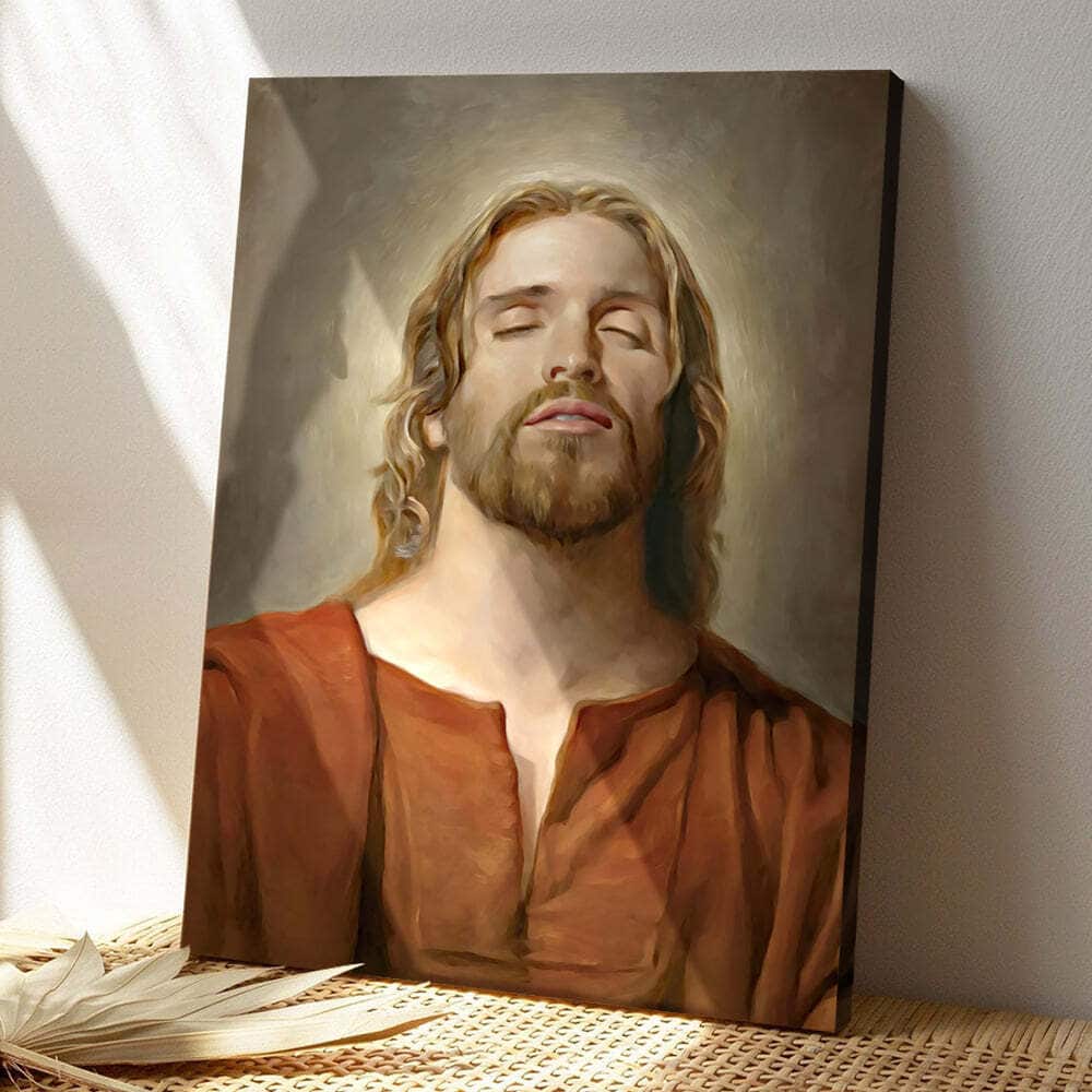 Christian Jesus Closed Eyes Canvas Print Christian Jesus Closed Eyes Canvas Print