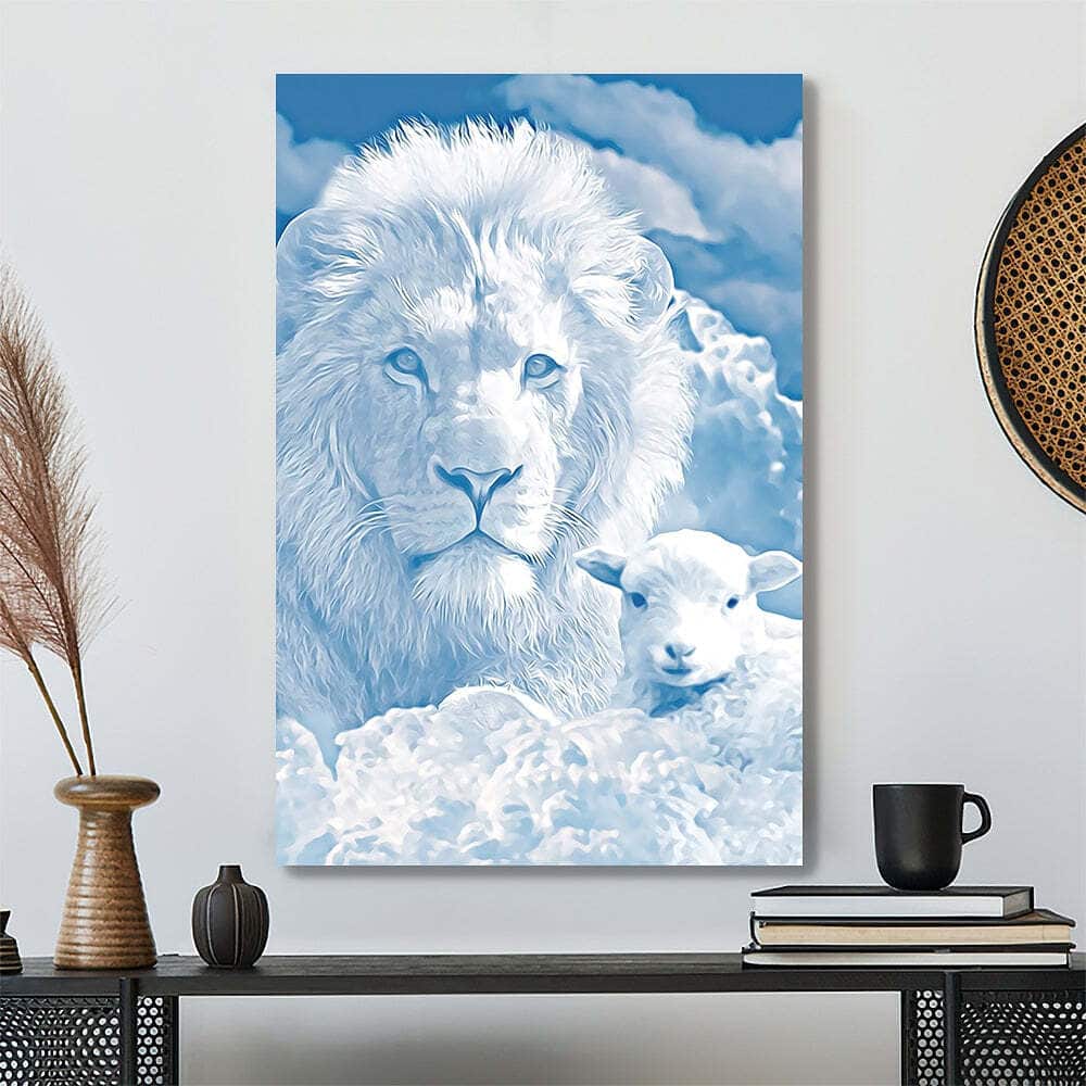 Lion Lamb Christian Canvas Print Lion Lamb Christian Canvas Print