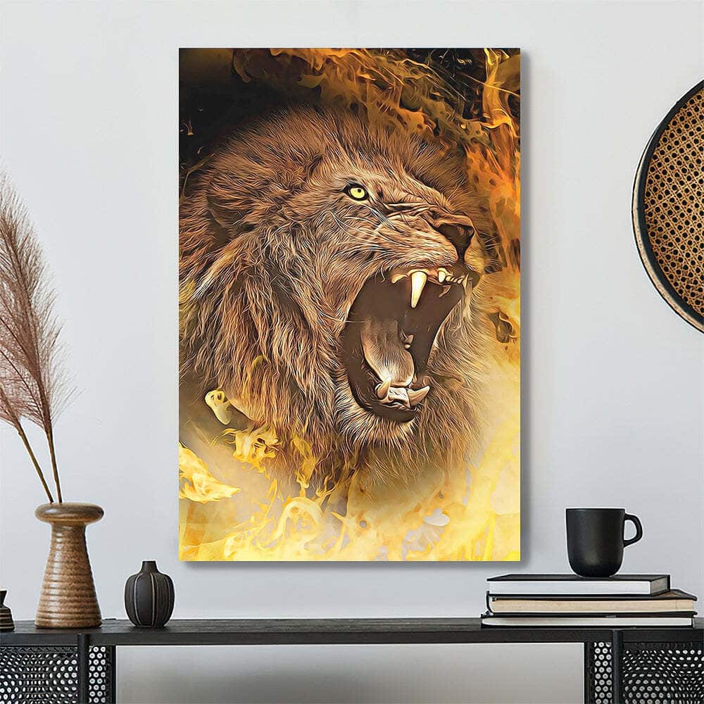 Christian Lion Scripture Canvas Print Christian Lion Scripture Canvas Print
