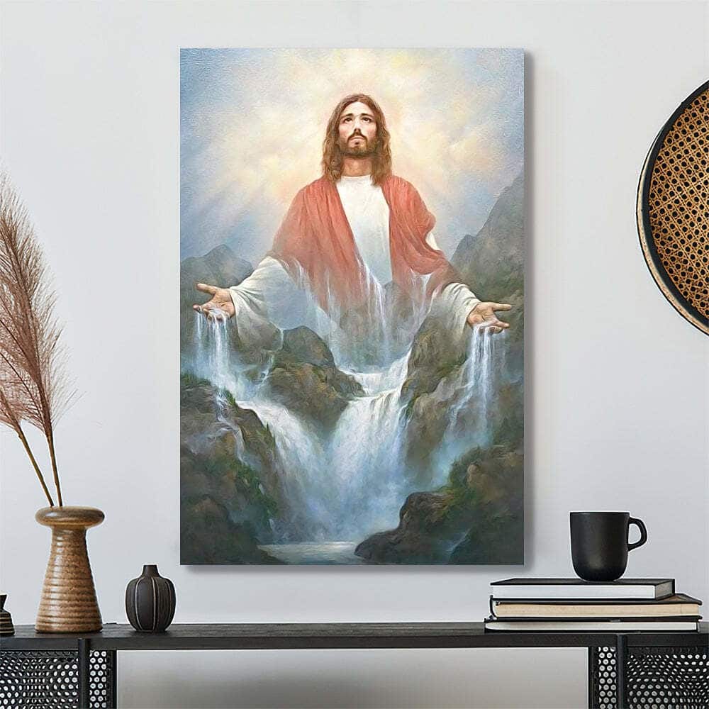 Christian Jesus Praying On The Mountain Canvas Print Christian Jesus Praying On The Mountain Canvas Print