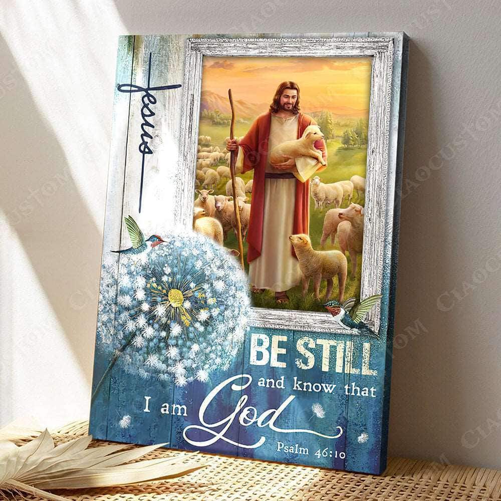 Christian Dandelion Psalm 46:10 Be Still And Know That I Am God Canvas Print