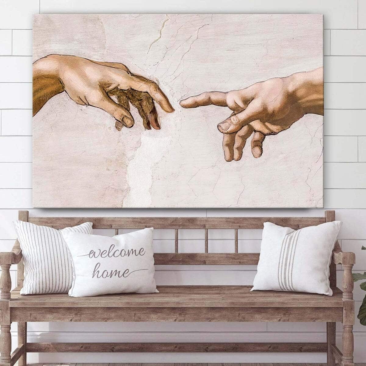 Christian Canvas Print The Creation Of Adam Christian Canvas Print The Creation Of Adam