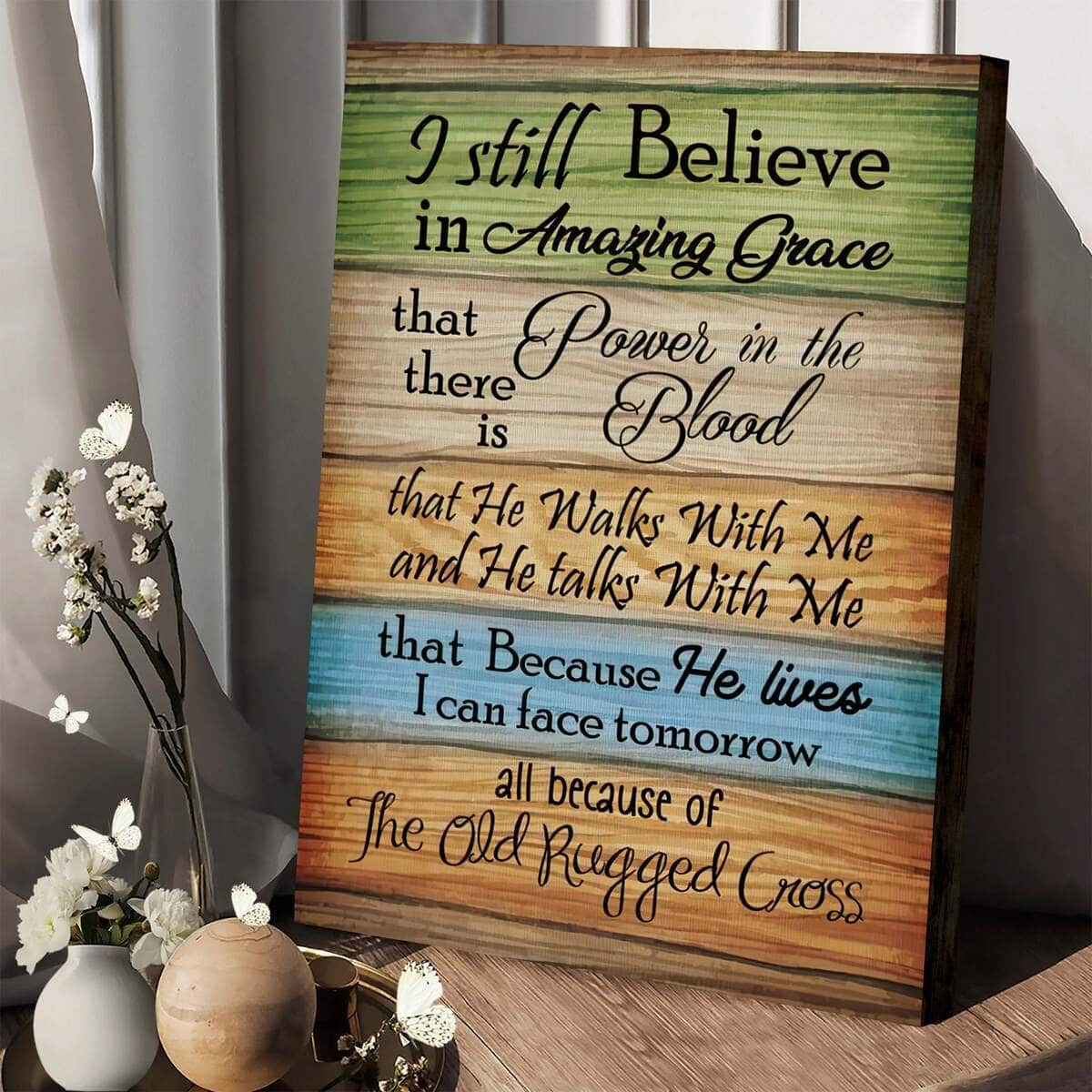 Christian Canvas Print He Walks With Me Christian Canvas Print He Walks With Me