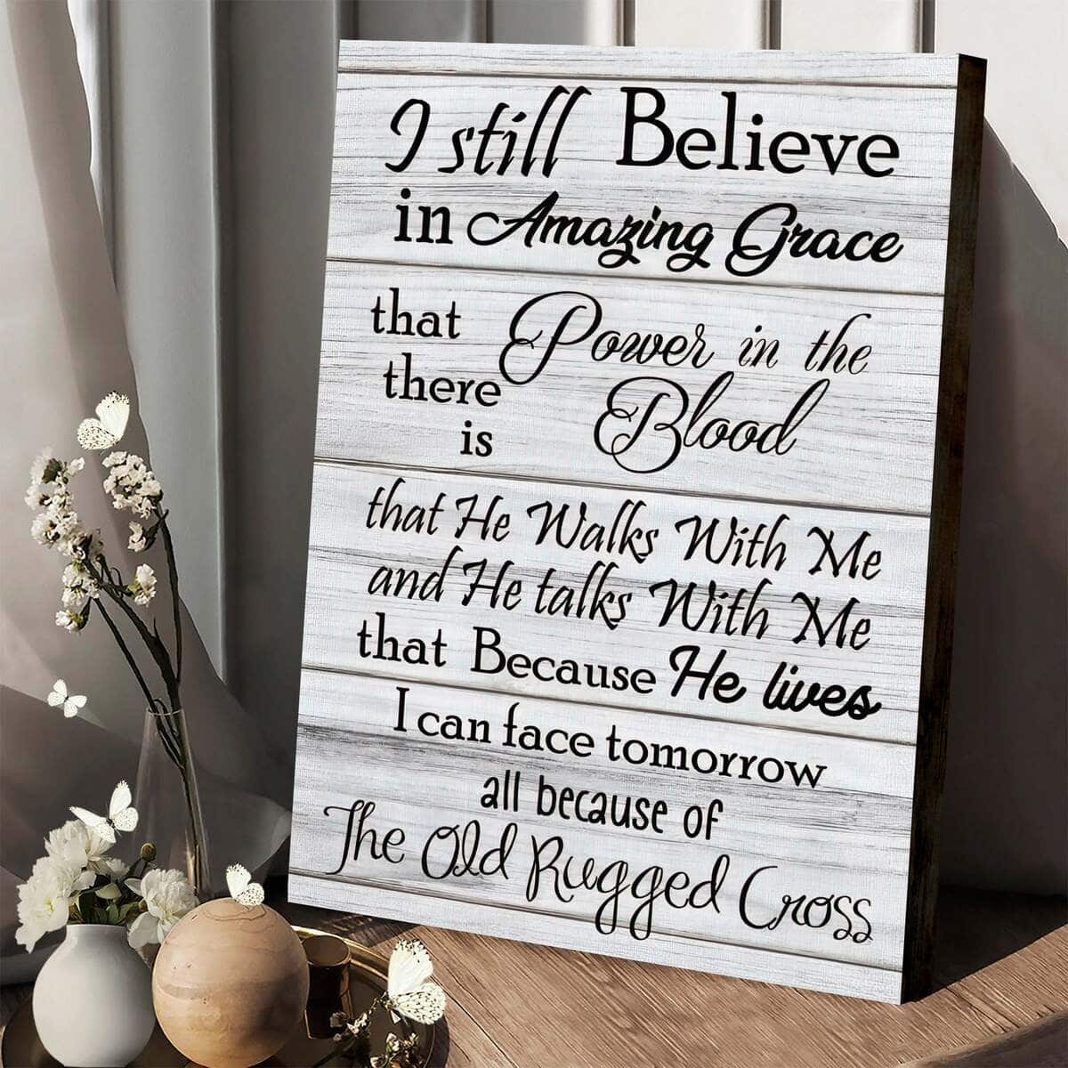 Christian Canvas Print Because He Lives Christian Canvas Print Because He Lives