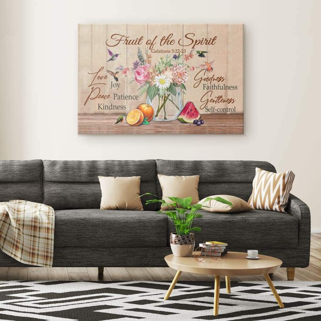 Christian Canvas Wall Art Fruit Of The Spirit Galatians 5:22-23 Bible Verse Christian Canvas Wall Art Fruit Of The Spirit Galatians 5:22-23 Bible Verse