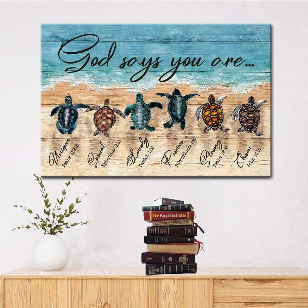 Christian God Says You Are Canvas Wall Art Turtles Strong Chosen Christian God Says You Are Canvas Wall Art Turtles Strong Chosen