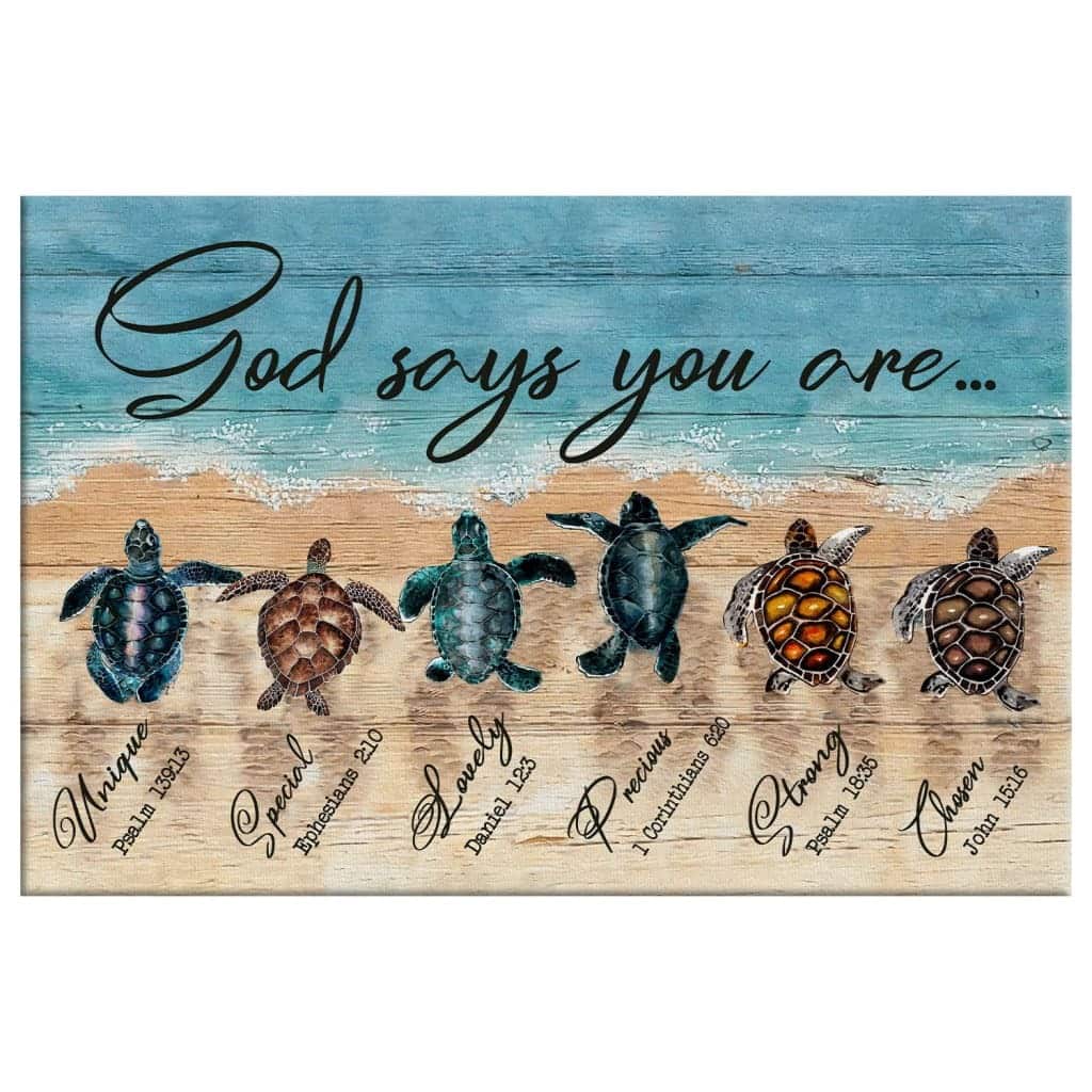 Christian God Says You Are Canvas Wall Art Turtles Strong Chosen Christian God Says You Are Canvas Wall Art Turtles Strong Chosen