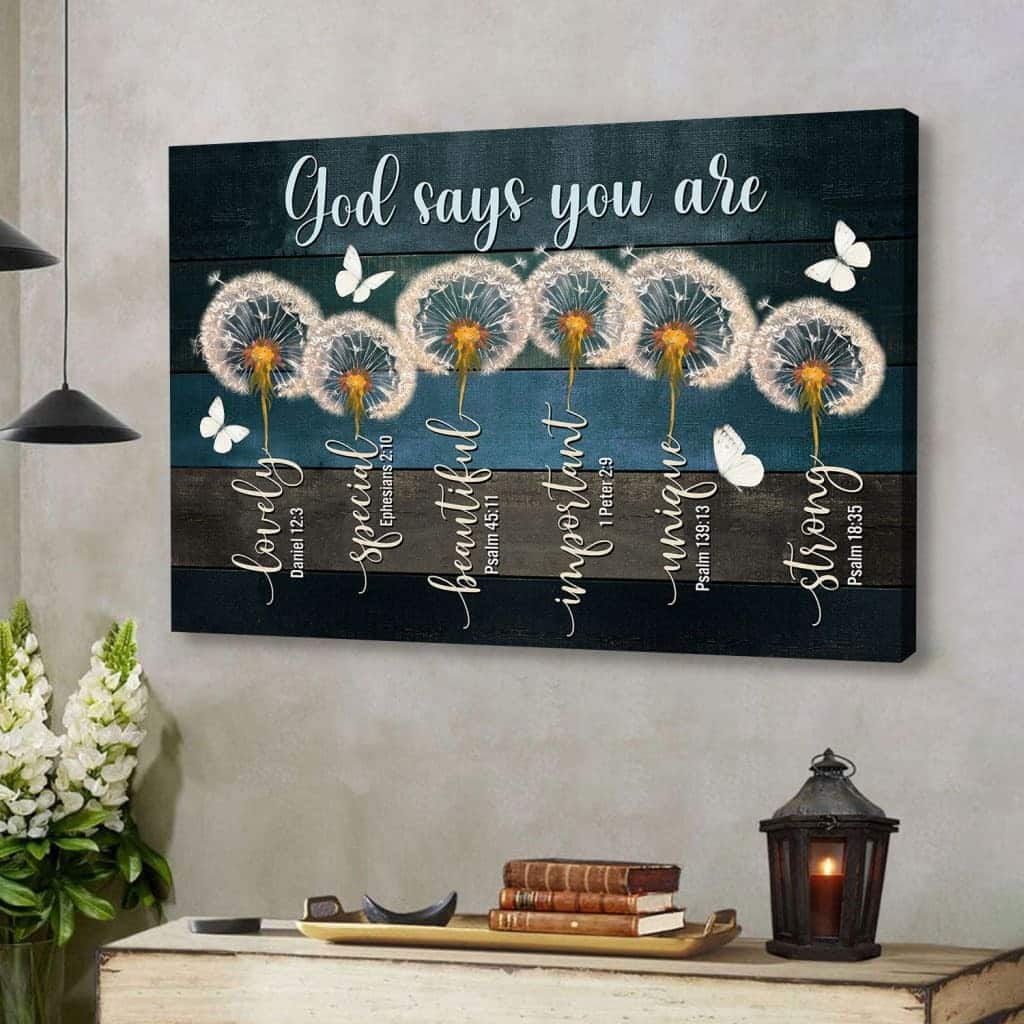 Christian God Says You Are Canvas Wall Art Lovely Special Beautiful Christian God Says You Are Canvas Wall Art Lovely Special Beautiful