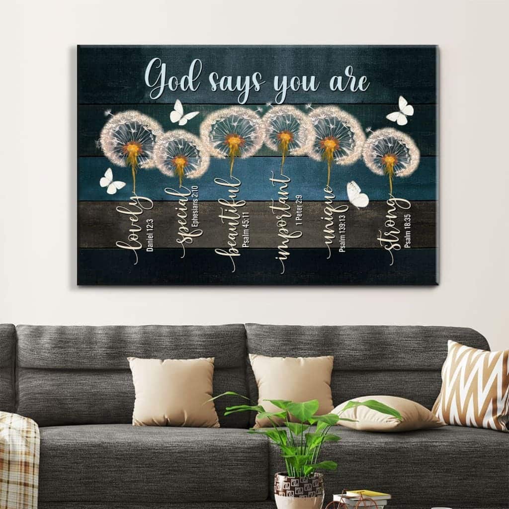 Christian God Says You Are Canvas Wall Art Lovely Special Beautiful Christian God Says You Are Canvas Wall Art Lovely Special Beautiful