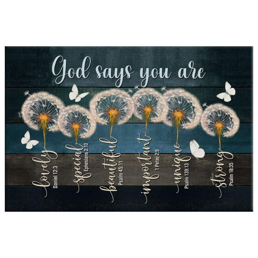 Christian God Says You Are Canvas Wall Art Lovely Special Beautiful Christian God Says You Are Canvas Wall Art Lovely Special Beautiful