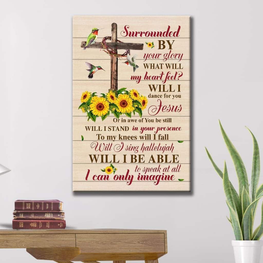 Christian Canvas Print I Can Only Imagine Hummingbird Sunflower Cross Christian Canvas Print I Can Only Imagine Hummingbird Sunflower Cross