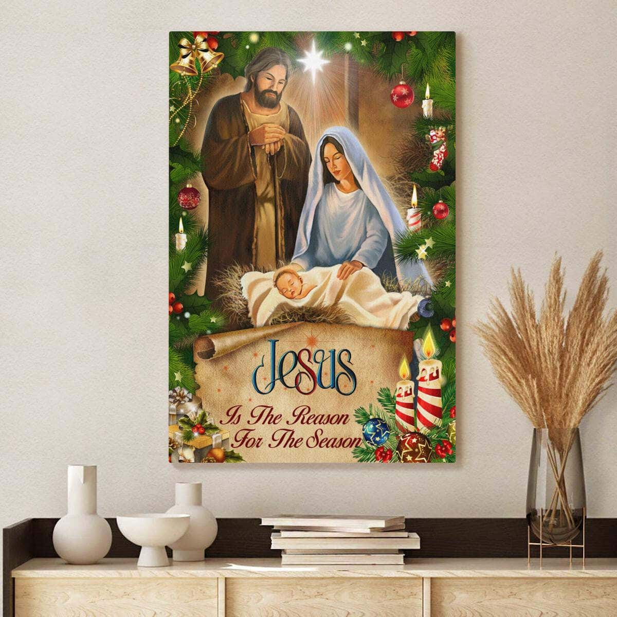 Christian Canvas Print Jesus Is The Reason For The Season Christmas Christian Canvas Print Jesus Is The Reason For The Season Christmas