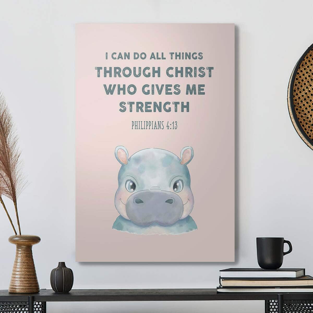 Christian Canvas Print I Can Do All Things Through Christ Bible Verse Christian Canvas Print I Can Do All Things Through Christ Bible Verse