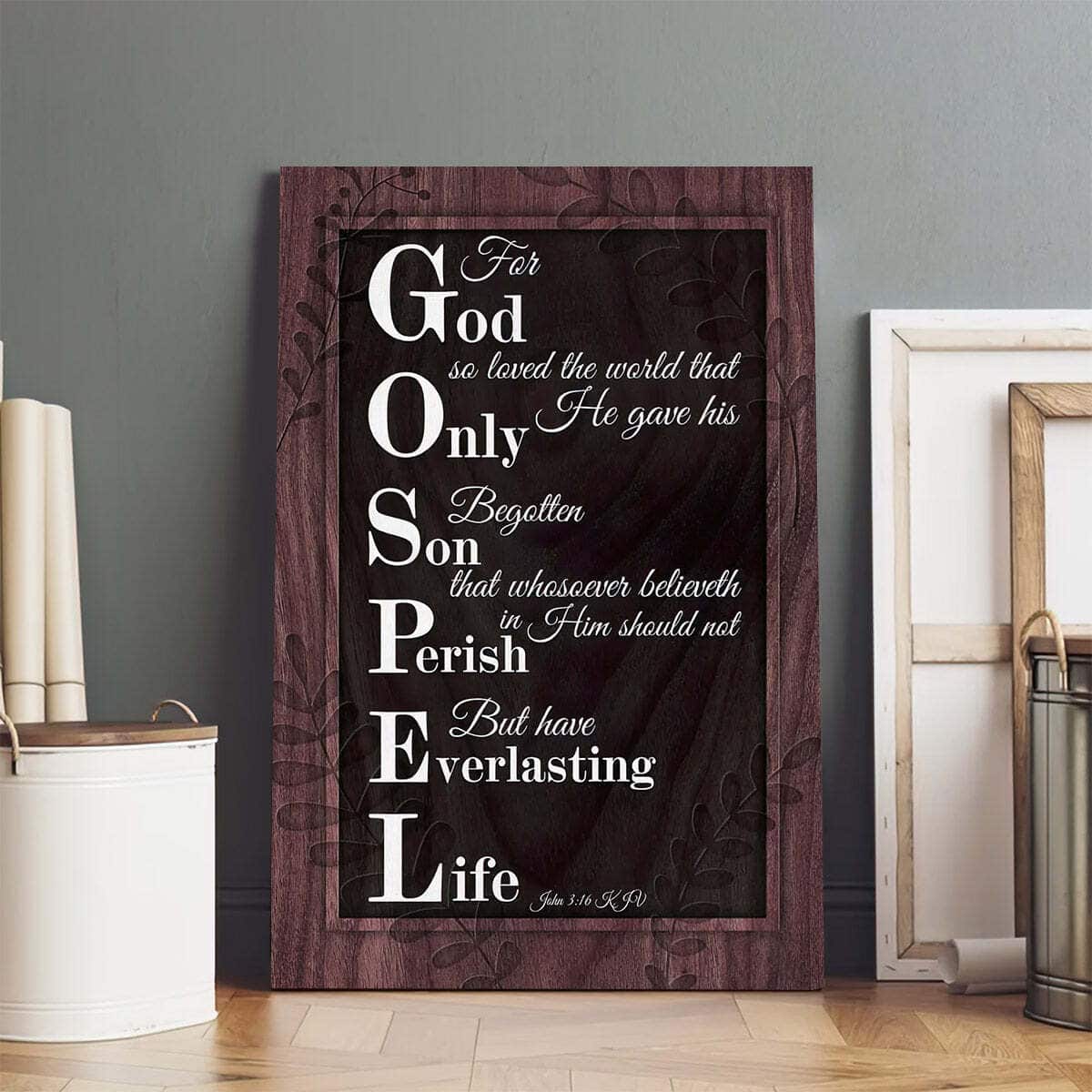 Christian Canvas Print For God So Loved The World Christian Canvas Print For God So Loved The World