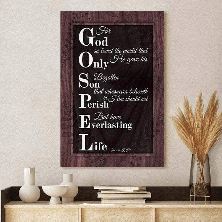 Christian Canvas Print For God So Loved The World Christian Canvas Print For God So Loved The World